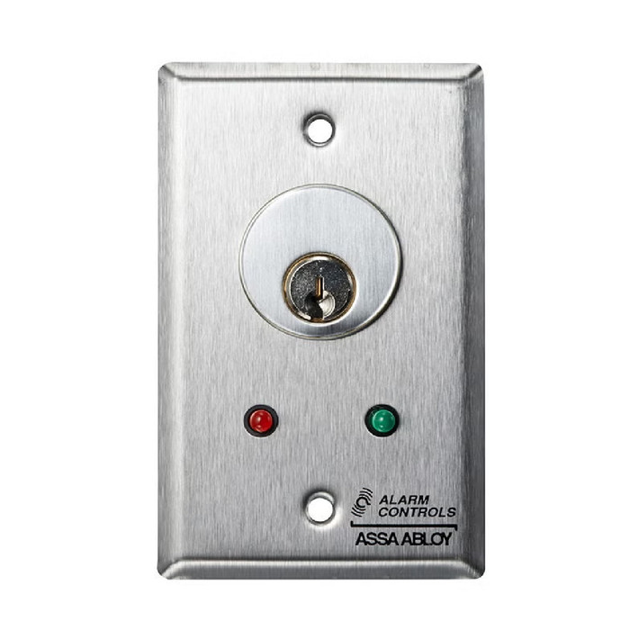 Alarm Controls MCK-6 Series - Mortise Cylinder Single Gang Station with Red/Green LEDs