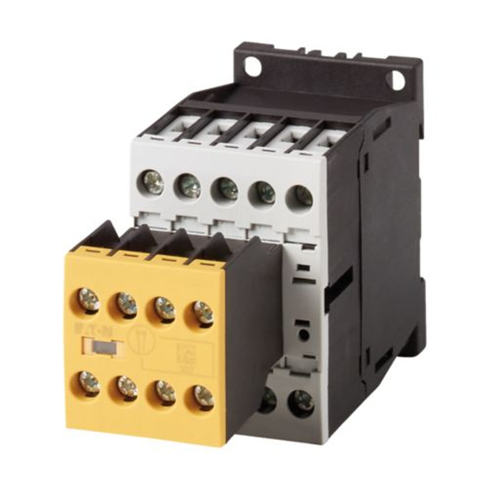 Eaton XTSE032CE23A XT IEC contactor, 32A, 110 Vac 50 Hz, 120 Vac 60 Hz, 2NO–3NC, 32A, Frame CE, 45mm, 50-60 Hz, 10, 10, 20, 25 hp (3PH @200/208, 230/240, 460/480, 575/600 V), Three-pole, 200-600V, Full voltage non-reversing safety contactor