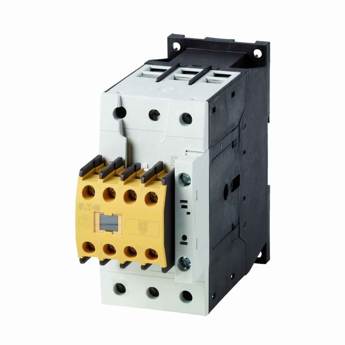Eaton XTSE050D22TD XT IEC contactor, 50A, 24 Vdc, 2NO–2NC, 50A, Frame D, 55 mm, 15, 20, 40, 50 hp (3PH @200/208, 230/240, 460/480, 575, 600 V), Three-pole, Non-reversing, 200-600V, XT IEC series, Full voltage non-reversing safety contactor