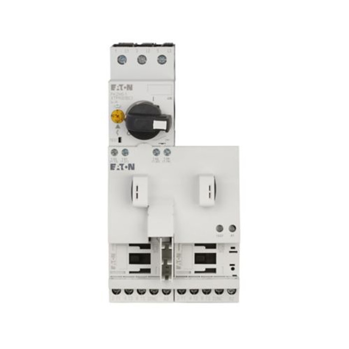 Eaton XTSR063DDAD XT IEC Full Voltage Non-Reversing Manual Combination Motor Controller, Combined with a 45 mm B-frame, 7 to 15A IEC contactor, Short circuit release: 5.6A, Factory-assembled, B-frame, 120 Vdc coil, 1NO-1NC, Three-phase, 0.40A,120 Vdc