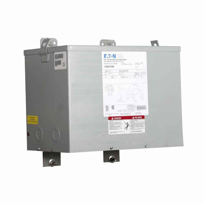 Eaton Y48D12T06 General purpose encapsulated transformer, EPT, aluminum, NEMA 3R, 200, 60 Hz, three-phase, 480 V, 120 V, 2 at +2.5% FCAN, 2 at -2.5% FCBN, 115 °C rise, 6 KVA, indoor-outdoor, 232A