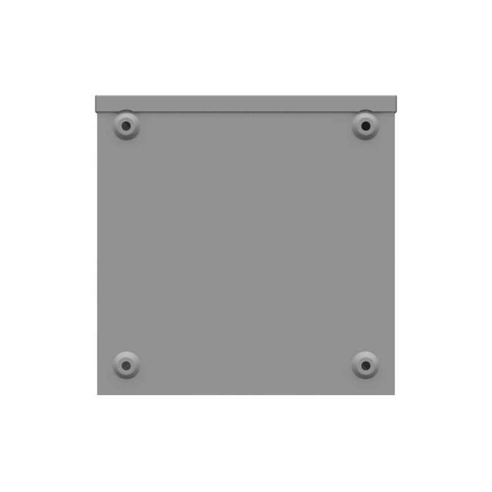 Milbank 101010-SC3R 10x10x10 Screw Cover Type 3R UL Listed Steel Knockouts ANSI 61 Gray Quad D Knockout For Lock Emboss Mounting Holes In Back