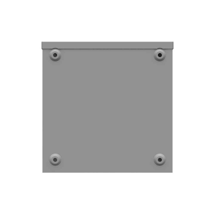 Milbank 101010-SC3R-NK 10x10x10 Screw Cover Type 3R UL Listed Steel No Knockouts ANSI 61 Gray Quad D Knockout For Lock Emboss Mounting Holes In Back