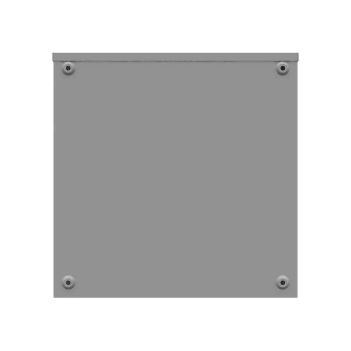 Milbank 16166-SC3R 16x6x16 Screw Cover Type 3R UL Listed Steel Knockouts ANSI 61 Gray Quad D Knockout For Lock Emboss Mounting Holes In Back
