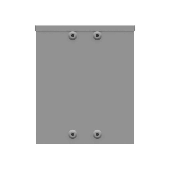 Milbank 10124-SC3R-NK 12x4X10 Screw Cover Type 3R UL Listed Steel No Knockouts ANSI 61 Gray Quad D Knockout For Lock Emboss Mounting Holes In Back