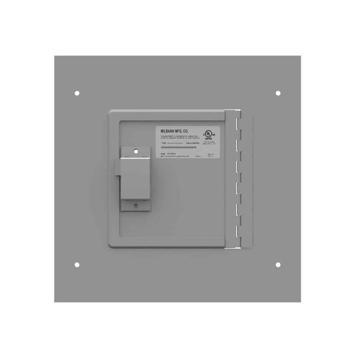 Milbank 1010TFLC Flush Mount Cover Type 1 10x10 Screw Cover ANSI 61 Gray Steel Hinged Door Key Locking Slam Latch