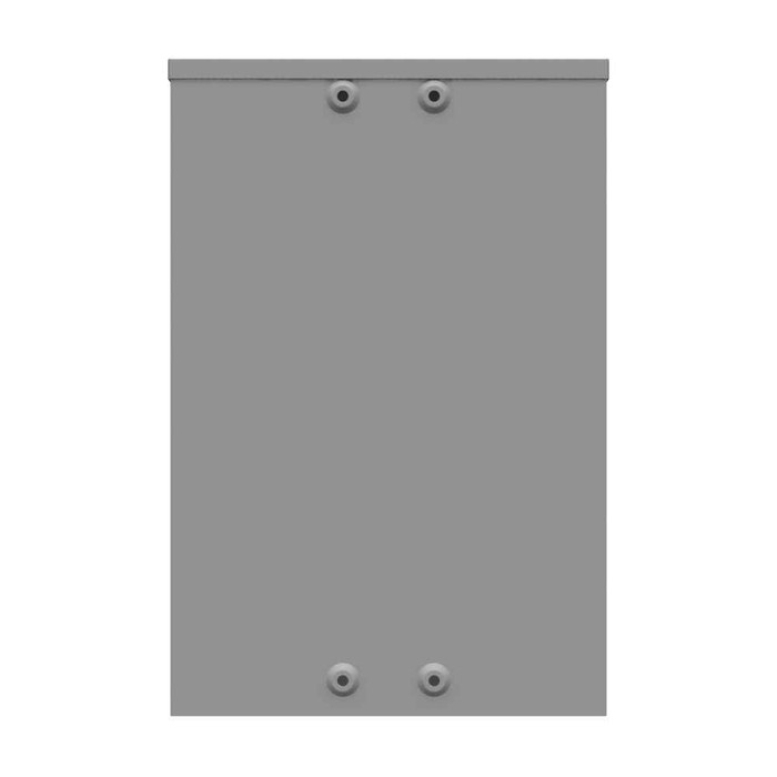 Milbank 12186-SC3R-NK 18x6x12 Screw Cover Type 3R UL Listed Steel No Knockouts ANSI 61 Gray Quad D Knockout For Lock Emboss Mounting Holes In Back