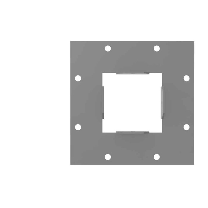 Milbank 22GF Wireway End Flange Type 1 2x2 Screw Cover ANSI 61 Gray Steel