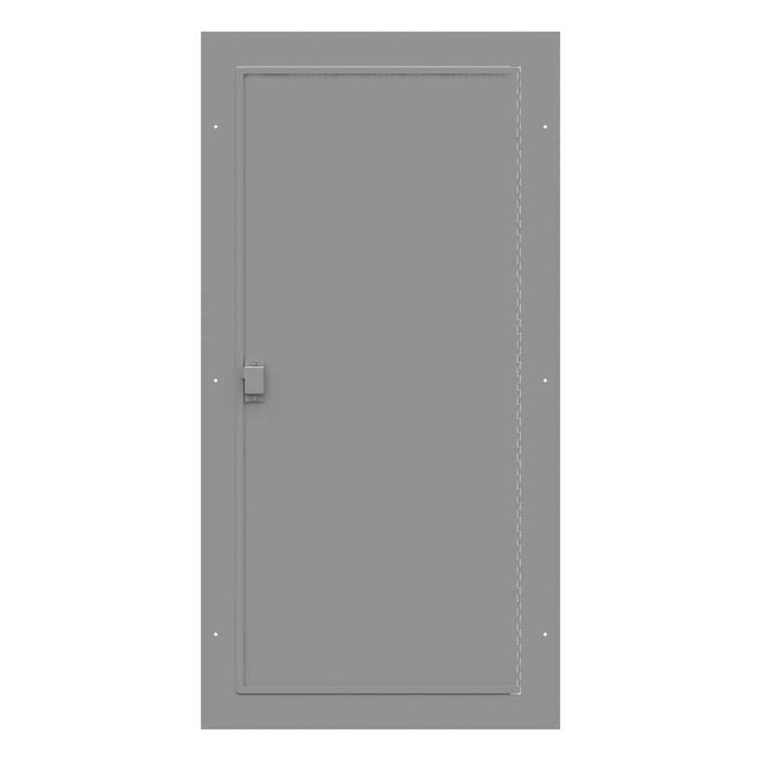 Milbank 2448TFLC Flush Mount Cover Type 1 24X48 Screw Cover ANSI 61 Gray Steel Hinged Door Key Locking Slam Latch