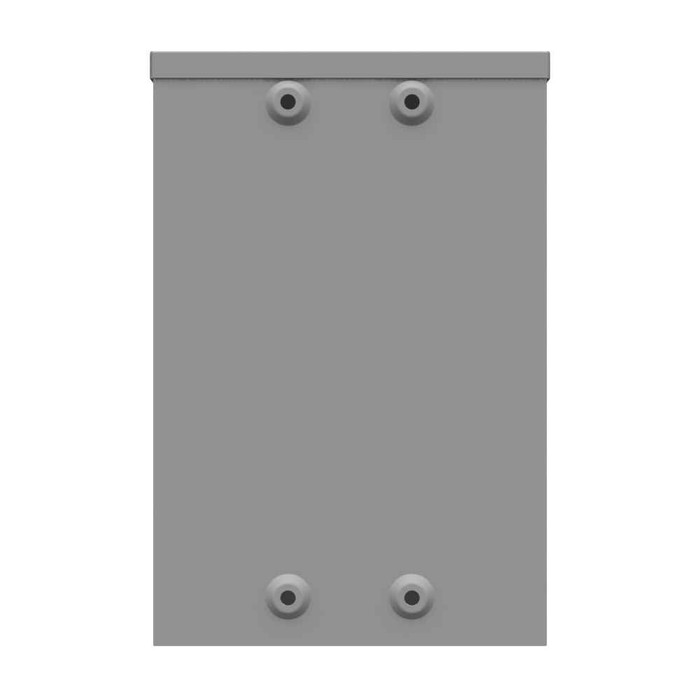 Milbank 8124-SC3R-NK 12x4X8 Screw Cover Type 3R UL Listed Steel No Knockouts ANSI 61 Gray Quad D Knockout For Lock Emboss Mounting Holes In Back
