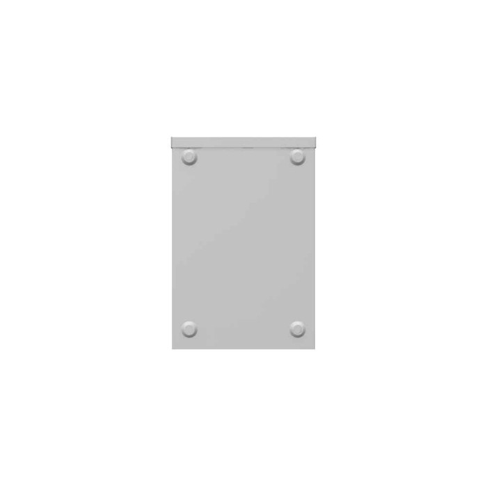 Milbank 8126-HC3R 12x6x8 Hinge Cover Type 3R UL Listed Steel Knockouts ANSI 61 Gray Formed Hinges Padlocking Flip Latch Emboss Mounting Holes In Back