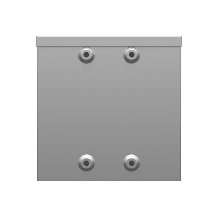Milbank 886-SC3R-NK-NP 8x6x8 Screw Cover Type 3R UL Listed Steel No Knockouts No Paint Quad D Knockout For Lock Emboss Mounting Holes In Back