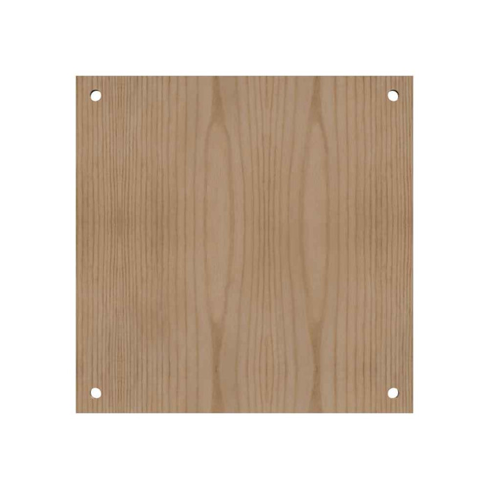 Milbank A-18P18W Back Panel Non UL Listed 18x18 Hinge And Screw Cover No Paint Wood Hole Pattern