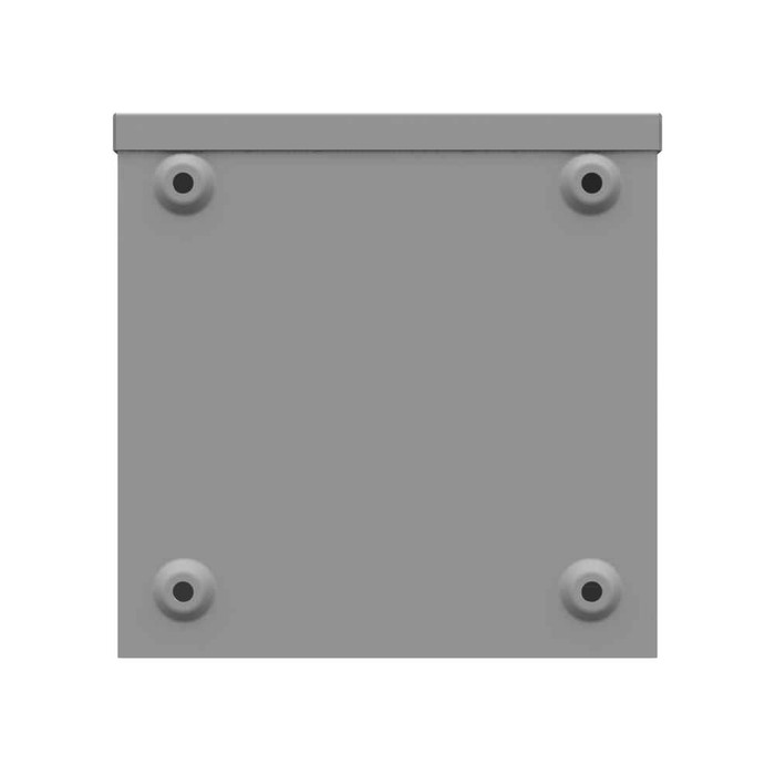 Milbank 884-SC3R-NK 8x4X8 Screw Cover Type 3R UL Listed Steel No Knockouts ANSI 61 Gray Quad D Knockout For Lock Emboss Mounting Holes In Back