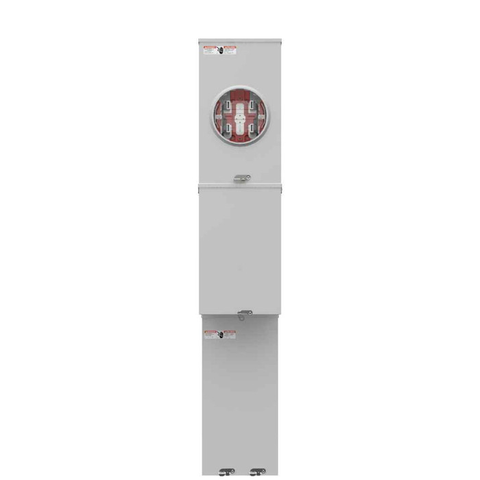 Milbank U4323-O-BL 4 Terminal Ringless Plain Top Lever Bypass 2-main Breaker Provision 9-16 In Barrel Lock With Bracket Provision Double Pedestal Direct Bury