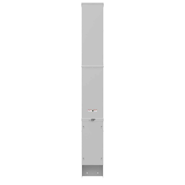 Milbank U5136-O-100S-10GR 4 Terminal Ringless Plain Top Horn Bypass 1-100 Ampere Main Breaker 520GR Single Pedestal Direct Bury