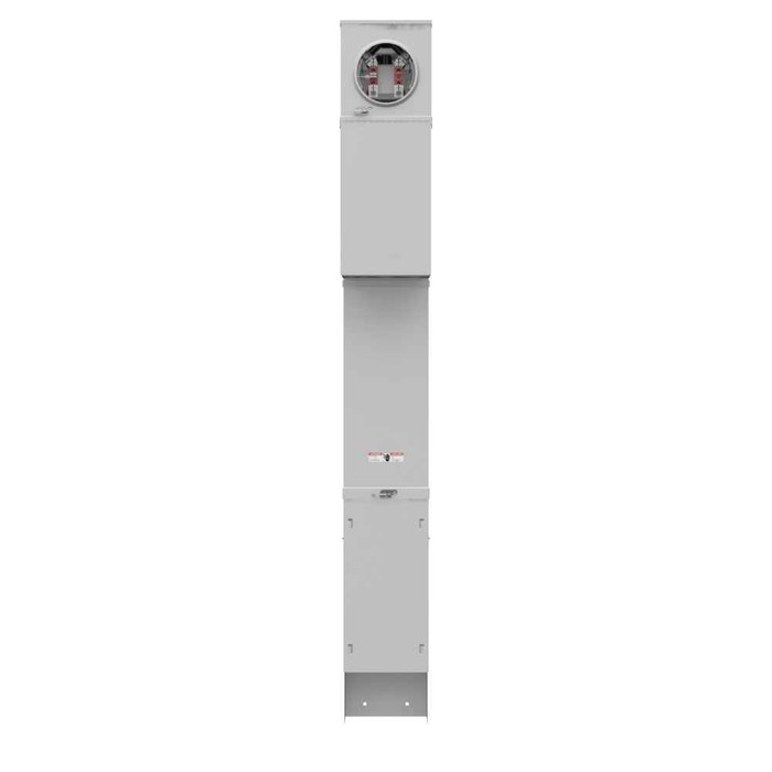 Milbank U5137-O-200S-ALT 4 Terminal Ringless Plain Top Horn Bypass 2-200 Ampere Main Breaker Double Pedestal Direct Bury Alliant Energy