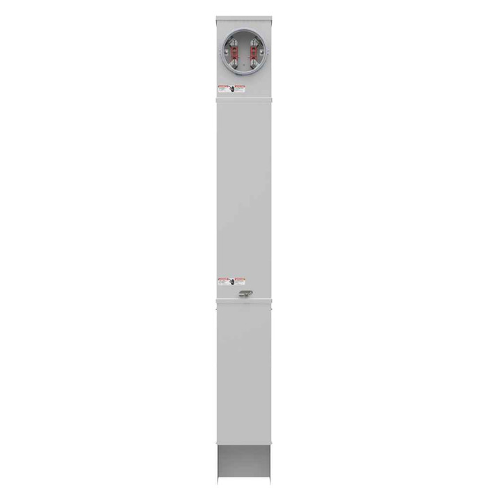 Milbank U5952-O-41 4 Terminal Ring Type Plain Top TT30 520GR Single Pedestal Direct Bury Voyager
