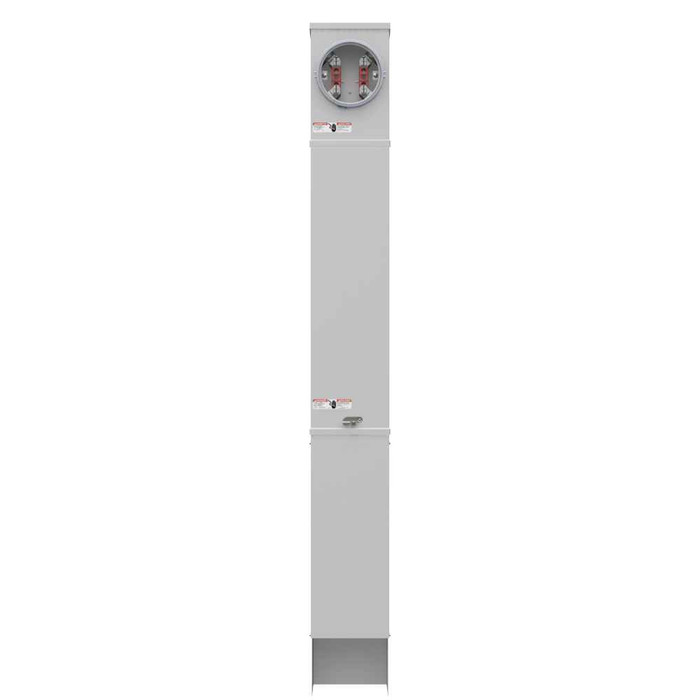 Milbank U5952-O-75 4 Terminal Ring Type Plain Top 1450 TT30 520GR Single Pedestal Direct Bury Voyager