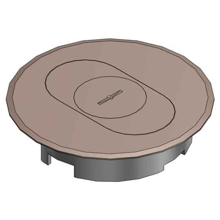 Carlon E97SSRC FLR BOX CVR 1-1/4 IN & SGL, CARAMEL