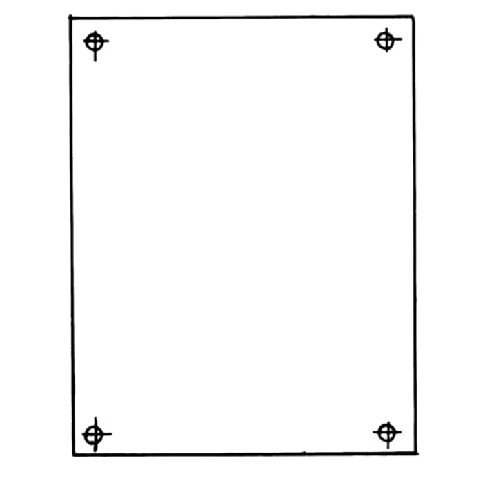 Carlon JP86 6.75 X 4.87 BACK PANEL 14 GA. WHITE