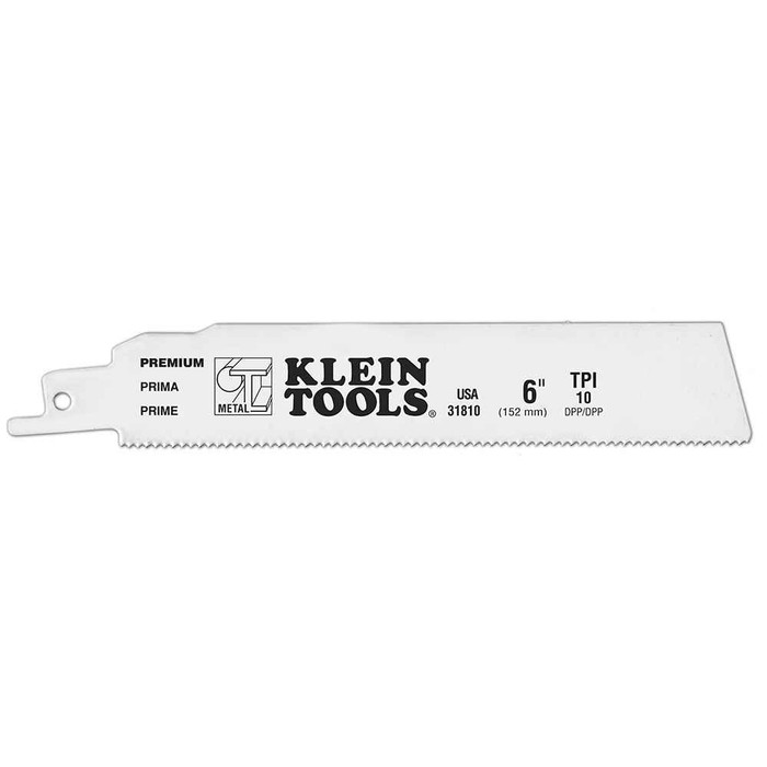 Klein Tools 31834 9" Reciprocating Saw Blade 18 TPI, 5 Pk