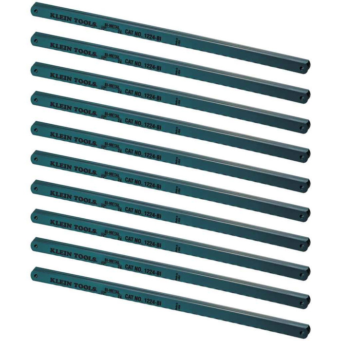 Klein Tools 1224BI Bi-Metal Blades, 24 TPI, 12-Inch, 100-Pack