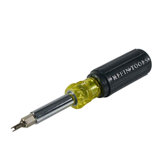 Klein Tools 32527 Multi-Bit Screwdriver / Nut Driver, 11-in-1, Ph, Sl, Sq, Schrader Bits