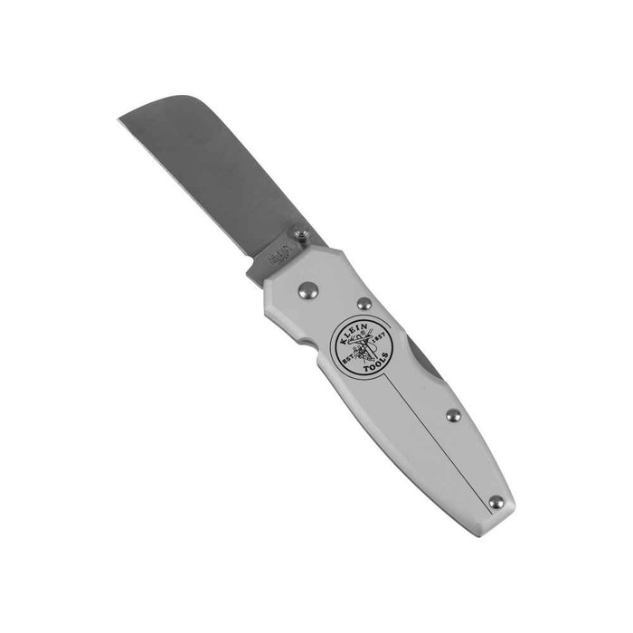 Klein Tools 44007 Lightweight Lockback Knife 2-1/2-Inch Coping Blade, Silver Handle