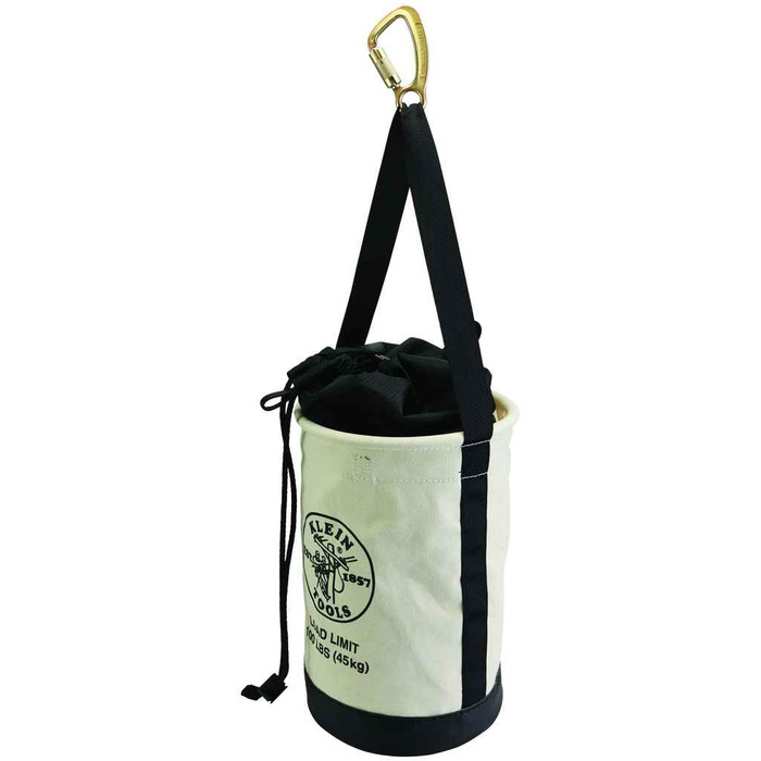 Klein Tools 5114DSC Canvas Bucket with Drawstring Close, 17-Inch