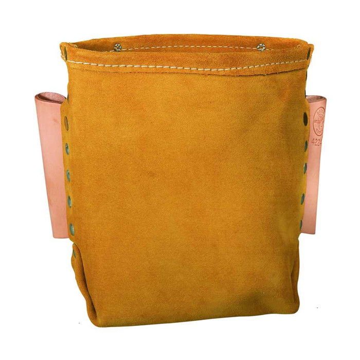 Klein Tools 42247 Leather Bolt Bag / Tool Pouch /Tool Bag, 5 x 8.5 x 8.5-Inch