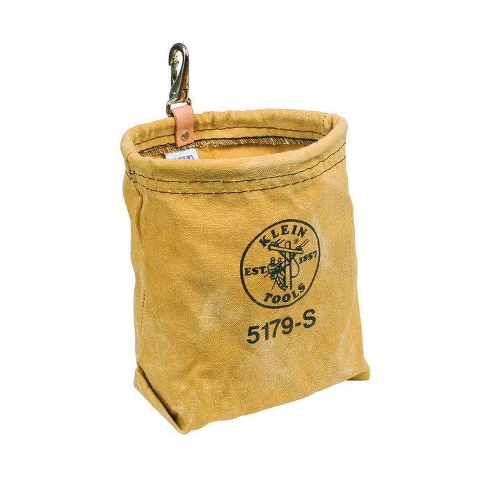 Klein Tools 5179S Tool Pouch, Water-Repellent Bag with Snap Clip, 7.5 x 7 x 3.5-Inch
