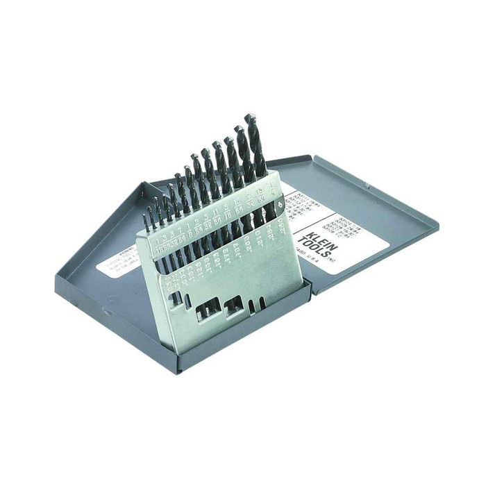 Klein Tools 53002 Regular-Point Drill-Bit Set, 13-Piece