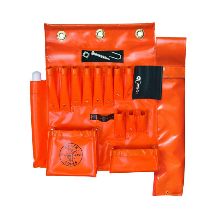 Klein Tools 51829MHS Aerial Apron with Hot Stick Pocket and Magnet