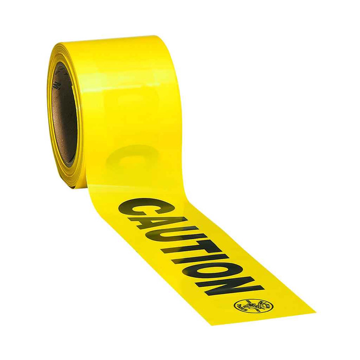 Klein Tools 58000 Caution Tape, Barricade, CAUTION, Yellow, 3-Inch x 200-Foot