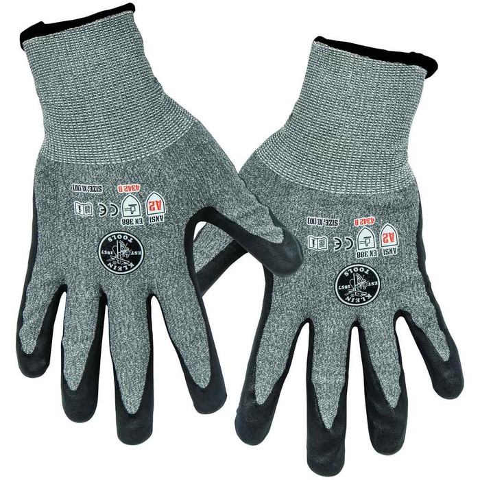 Klein Tools 60197 Work Gloves, Cut Level 2, Touchscreen, X-Large, 2-Pair