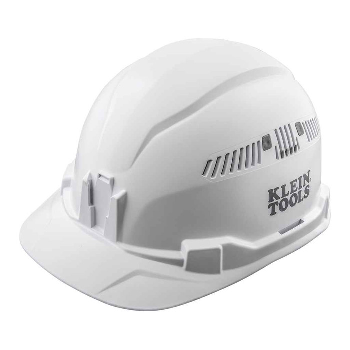 Klein Tools 60105 Hard Hat, Vented, Cap Style, White
