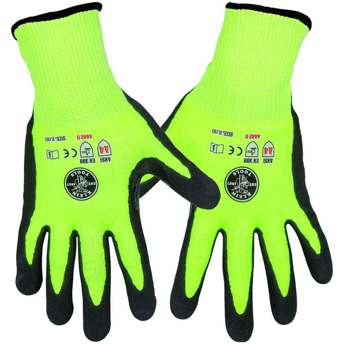Klein Tools 60198 Work Gloves, Cut Level 4, Touchscreen, X-Large, 2-Pair