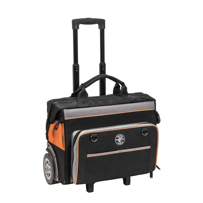 Klein Tools 55452RTB Tool Bag, Tradesman Pro™ Rolling Tool Bag, 24 Pockets, 19-Inch