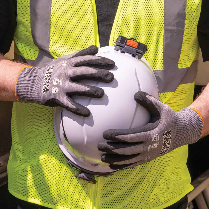 Klein Tools 60583 Knit Dipped Gloves, Cut Level A2, Touchscreen, Small, 2-Pair