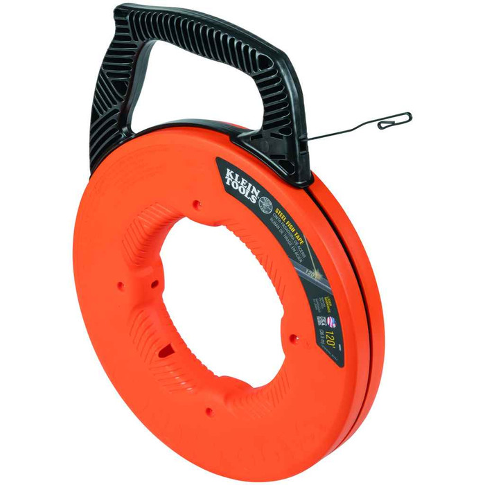 Klein Tools 56333 Steel Fish Tape, 1/8-Inch x 120-Foot