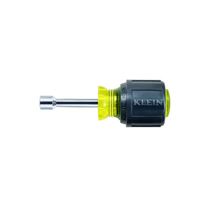 Klein Tools 610-5/16 5/16-Inch Stubby Nut Driver, 1-1/2-Inch Shaft, Cushion-Grip™