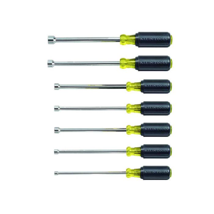 Klein Tools 647 Nut Driver Set, 6-Inch Shafts, 7-Piece