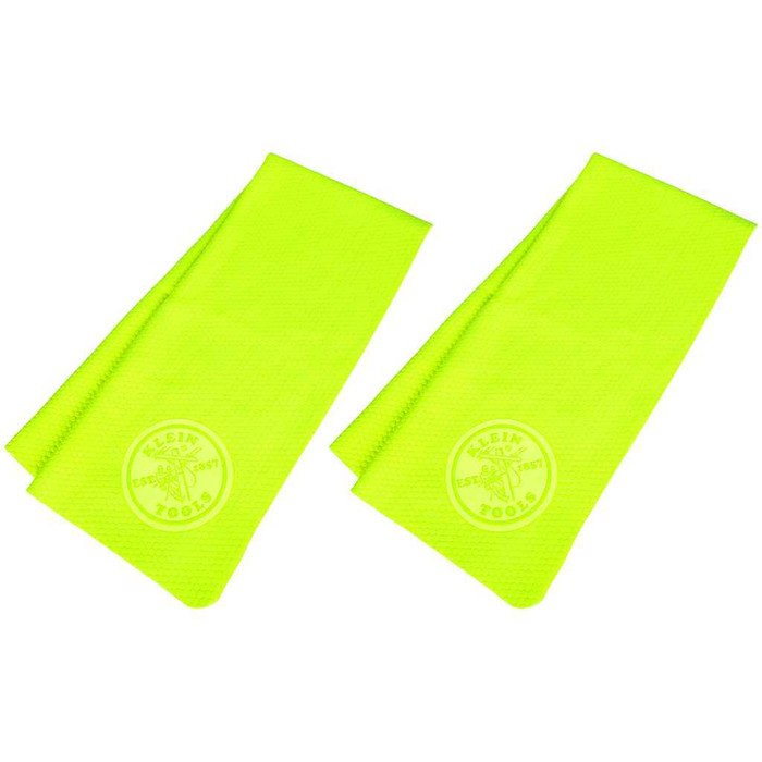 Klein Tools 60486 Cooling PVA Towel, High-Visibility Yellow, 2-Pack
