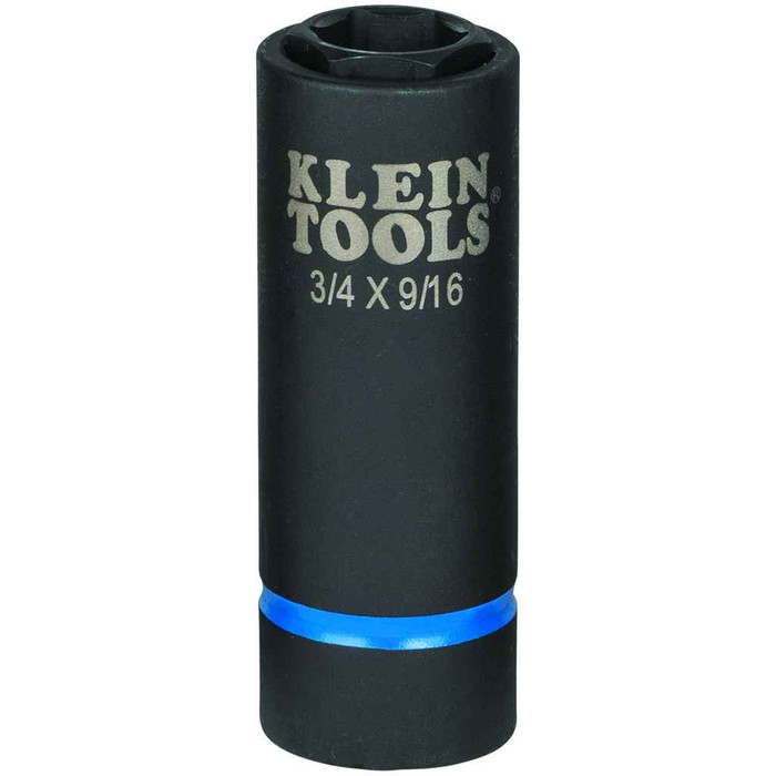 Klein Tools 66004 2-in-1 Impact Socket, 6-Point, 3/4 and 9/16-Inch