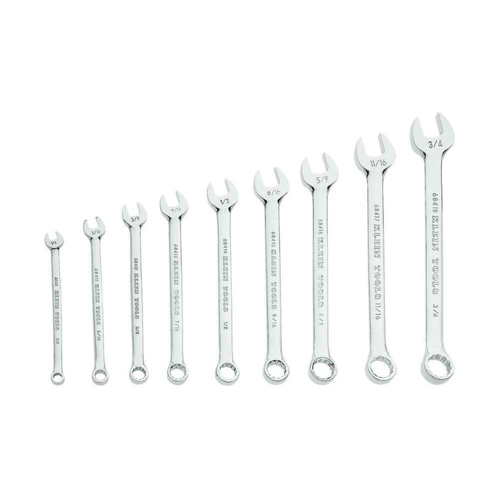 Klein Tools 68402 Combination Wrench Set, 9-Piece