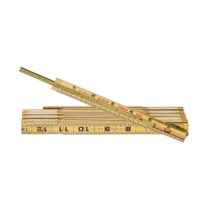 Klein Tools 905-6 Wood Folding Rule with Extension