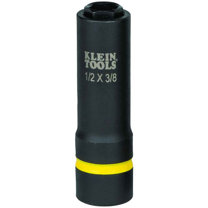 Klein Tools 66061 2-in-1 Impact Socket, 6-Point, 1/2 and 3/8-Inch