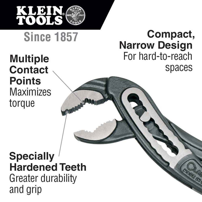 Klein Tools D504-7 Classic Klaw™ Pump Pliers, 7-Inch