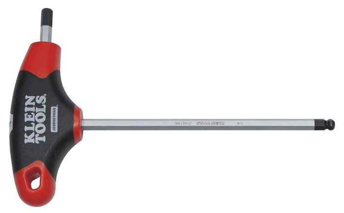 Klein Tools JTH6E14BE 5/16-Inch Ball-End Hex Key, Journeyman™ T-Handle, 6-Inch